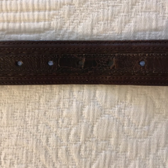 Johnston & Murphy Brown Embossed Leather Belt 36” - Picture 9 of 17